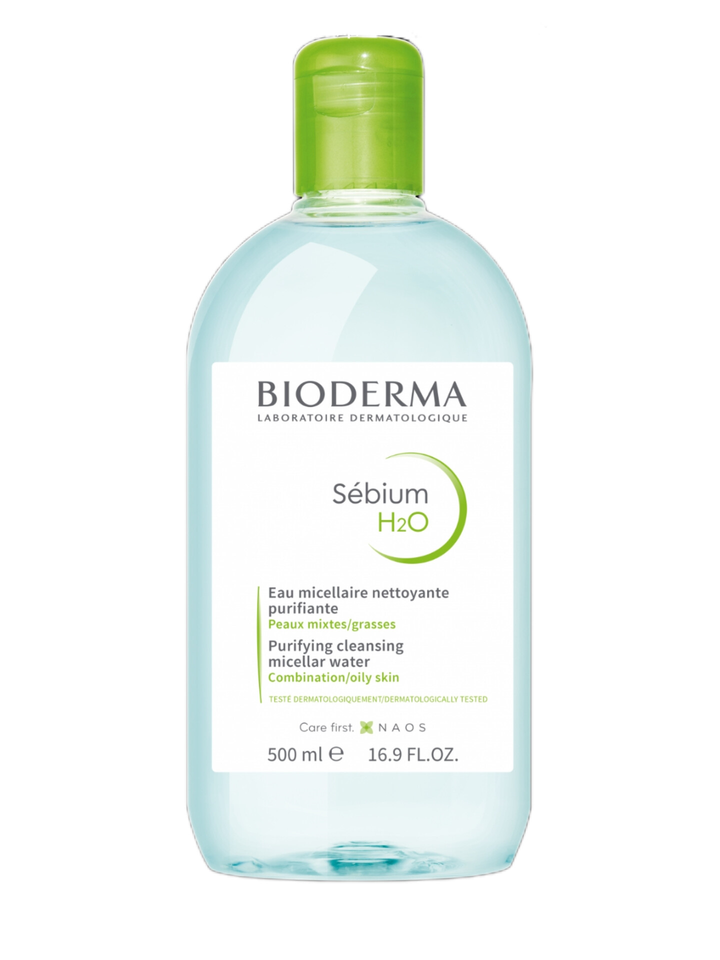 میسلار واتر بایودرما سبز برای پوست چرب و مختلط حجم ۵۰۰ میل | Bioderma Sebium H2O