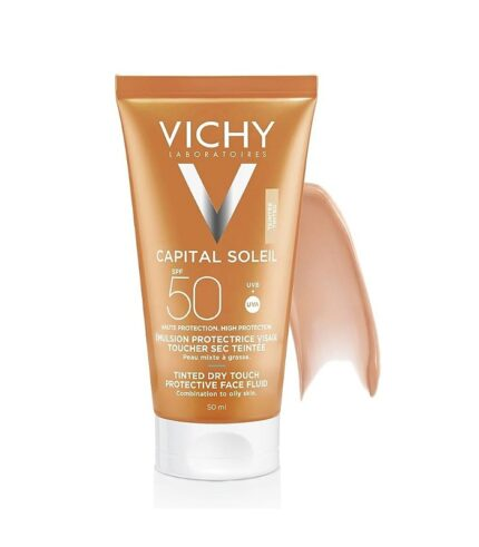 کرم ضد آفتاب رنگی Vichy Capital Soleil BB Anti‑Shine SPF 50+ – مناسب پوست نرمال تا چرب و حساس – حجم ۵۰ میلی‌لیتر